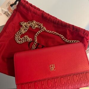Carolina Herrera red Shoulder Bag